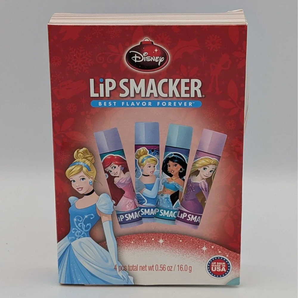 Disney Princess Lip Smacker Storybook 4 Piece Lip Balm Gift Set Ariel Cinderella